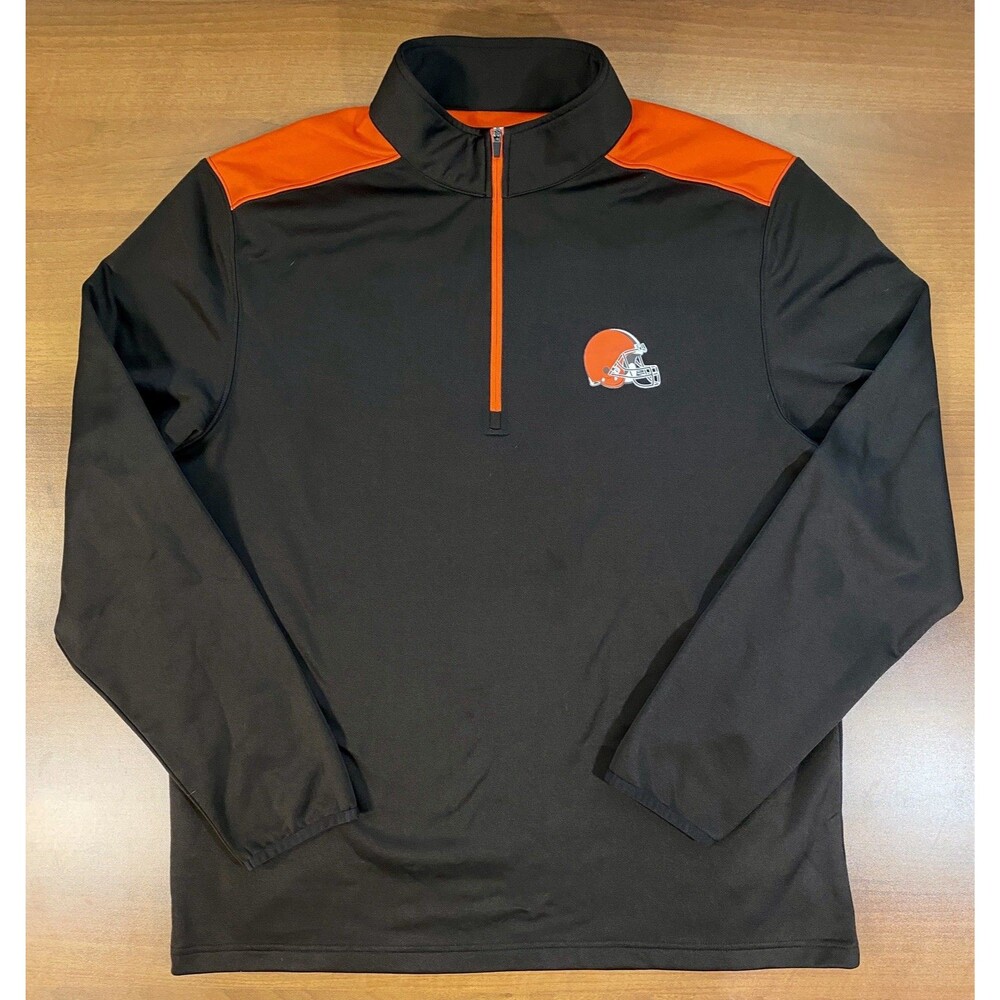 NFL Cleveland Browns Pullover Men's XL Fleece 1/4 Zip Sweatshirt Football